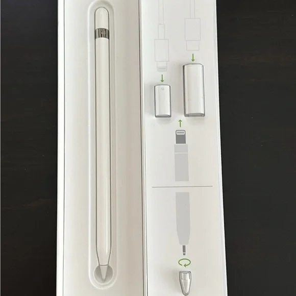 Apple Pencil (1st Generation) with USB-C to Pencil Adapter - White New in Box - Picture 2 of 8